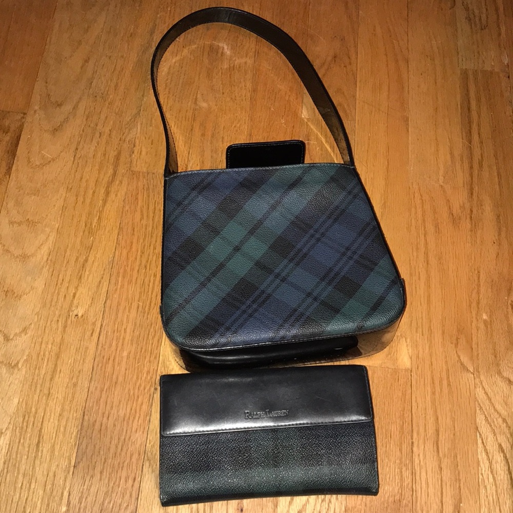 All leather Ralph Lauren bag and wallet